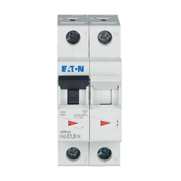 Miniature circuit breaker (MCB), 1.5 A, 1p+N, characteristic: C image 9