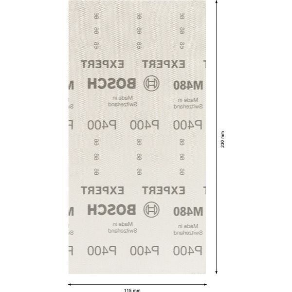 EXPERT M480 Sanding Net for Orbital Sanders 115 x 230 mm, G 400, 50-pc image 3