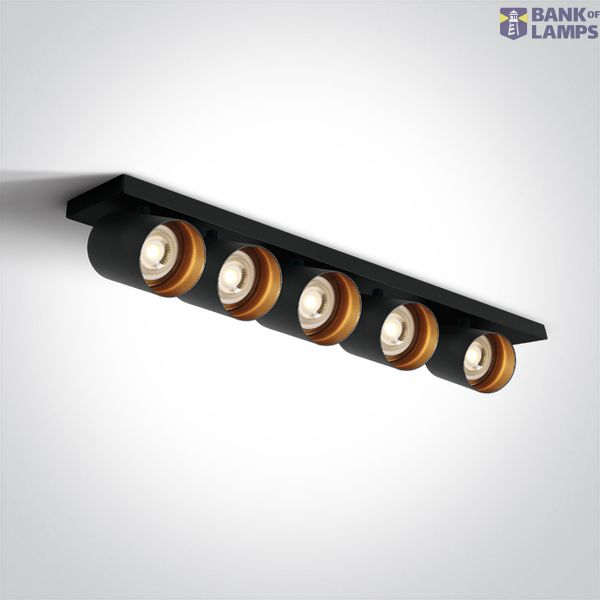 BLACK GU10 5x10W DARK LIGHT image 1
