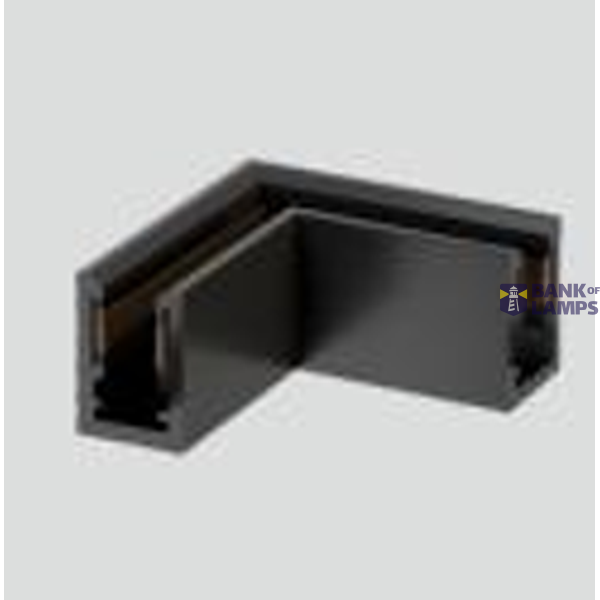 Horizontal  90° connector, Black, Surface mounted image 1