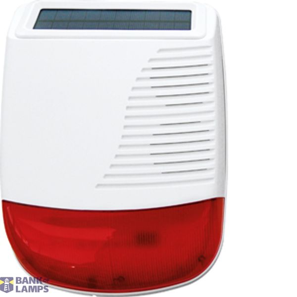 Wireless outdoor siren, white image 1