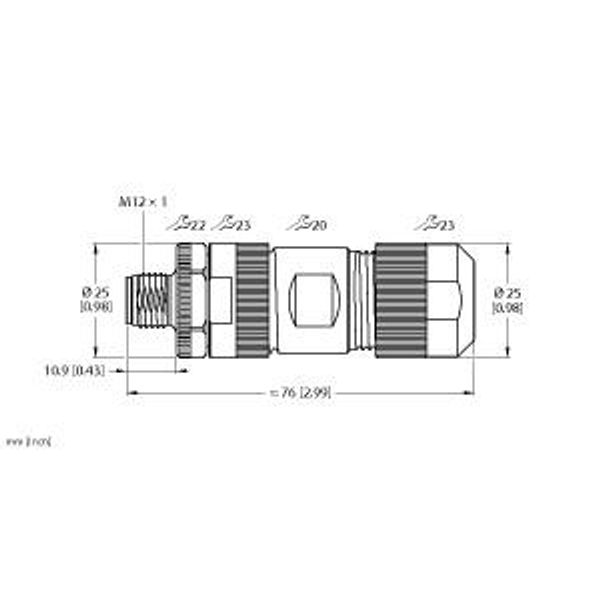 Field-Wireable Connector M12 Power   FW-ERSPM0514-PK-S-0813 image 2