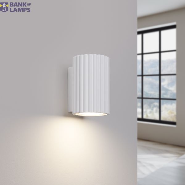 WHITE CARBON WALL LAMP WITH ELEGANT GU10 LAMP SHADE image 8