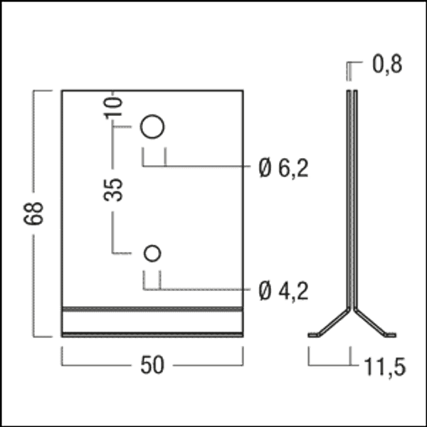 SUP2 MOUNTING PLATE ANGLE TRACK SF/TL - Angle bracket (set) image 2