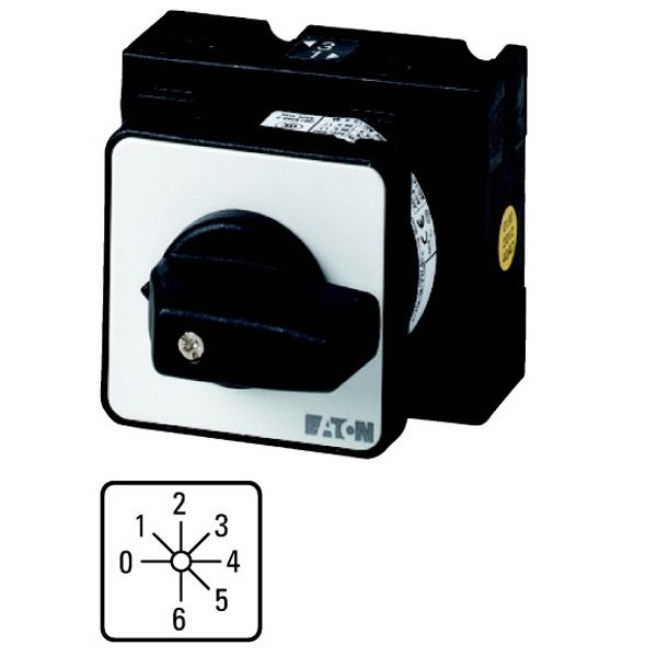 T3-3-8244/E Step switches, T3, 32 A, flush mounting, 3 contact unit(s), Contacts: 6, 45 °, maintained, With 0 (Off) position, 0-6, Design number 8244 image 1