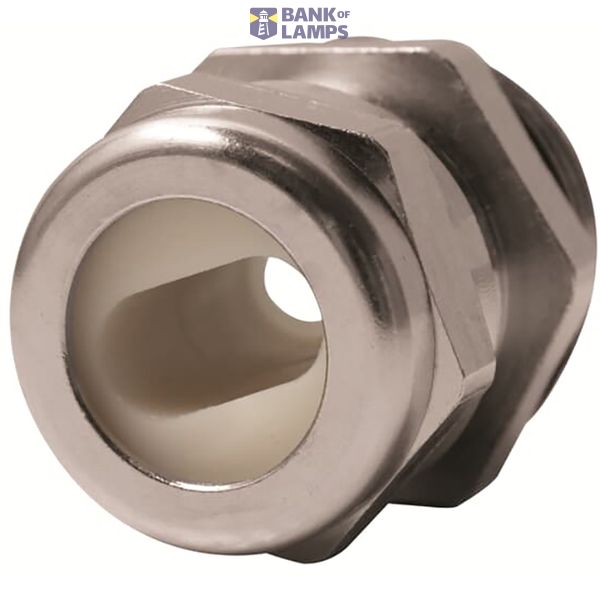 Cable Gland Oval cable Nickel Plated Brass M25 Metallic Raw color image 1