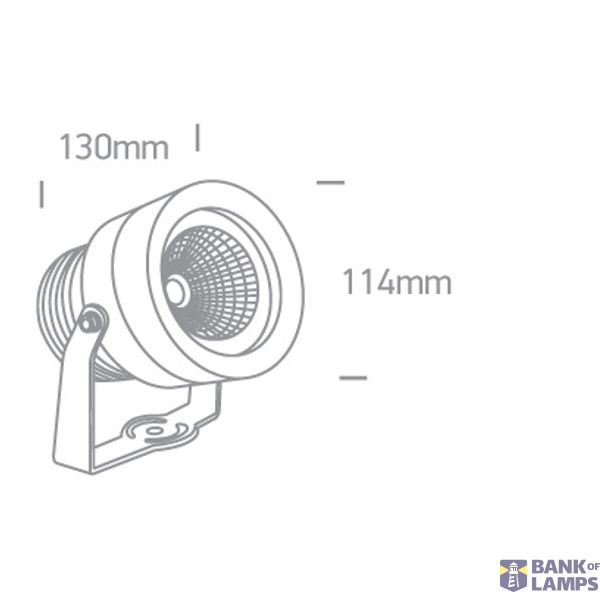 WHITE 20W WW 50d IP65 SPIKE 230V image 4