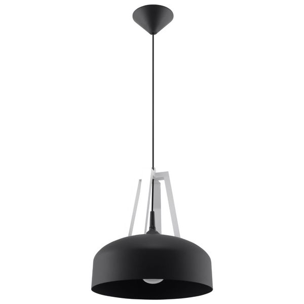 HANGING LAMP CASCO BLACK/WHITE E27 1X60W IP20 image 1
