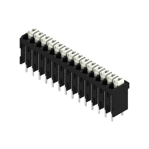 Printed circuit board terminals, 3.50 mm, Number of poles: 14, 180°, Solder pin length (l): 3.5 mm, black, PUSH IN with actuator, Clamping range, max. : 1.5 mm², Tube image 4