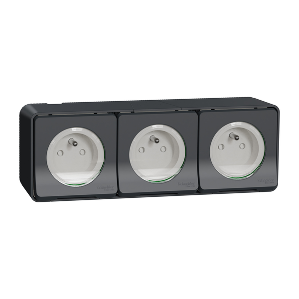 Mureva triple outlet pinE sl hor surf gr image 1