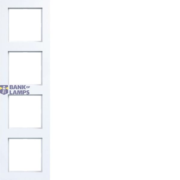 Cover frame 4-way, A.1, light white glossy image 1