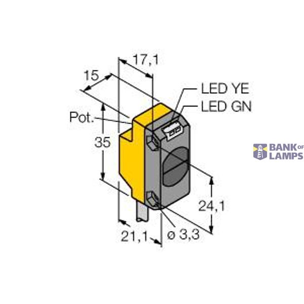 Photoelectric Sensor Opposed Mode Sensor (Emitter)   QS186EB W/30 image 2