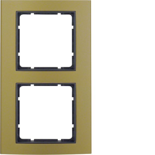 Frame 2gang, B.3, al. gold/ant. matt, al. anodised image 1