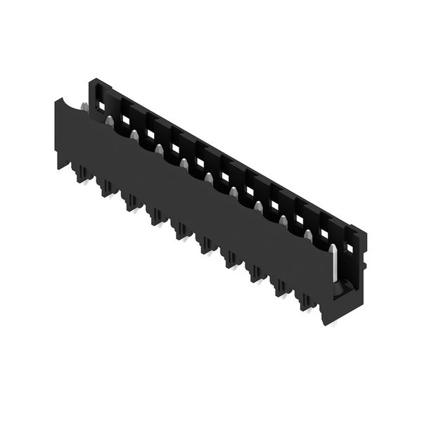 PCB plug-in connector, male header, open side, THT/THR solder connection, 5.00 mm, Number of poles: 11, 180°, Solder pin length (l): 3.2 mm, tinned, black, Box image 2