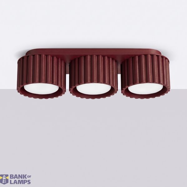 Ceiling lamp AURA 3 burgundy Gx53 image 4