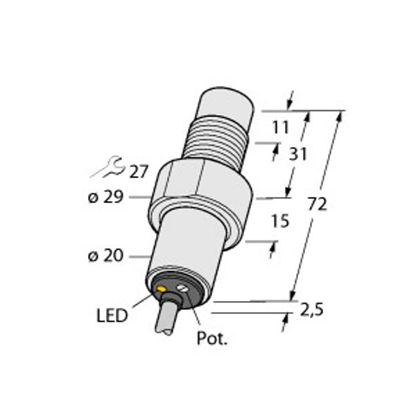 Capacitive Sensor   BC5-S185-AP4X-0.2-RS4T image 1