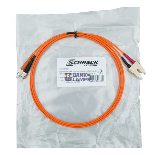 FO Patchcord Duplex SC/FC,62,5/125æm OM1, LS0H, orange, 2m image 3