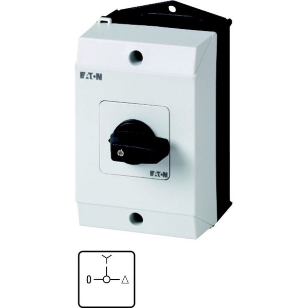 T0-4-8419/I1 Star-delta switches, T0, 20 A, surface mounting, 4 contact unit(s), Contacts: 7, 90 °, maintained, With 0 (Off) position, 0-Y-D, SOND 27, Design numbe image 1