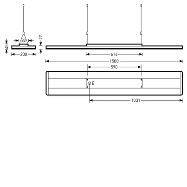 Suspended luminaires Lunexo H Prisms White ETDD 76W 9000lm Wide reduced glare UGR19 (W19) IK03 3 SDCM image 1
