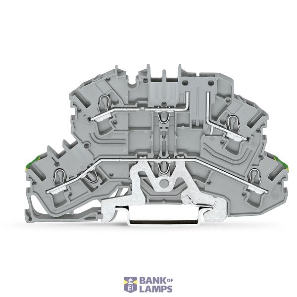 Double-deck carrier terminal block PE/L upper-deck base gray image 1