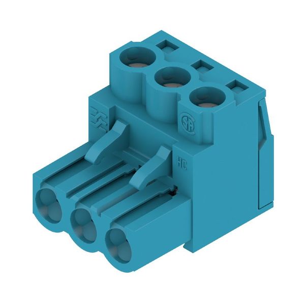 PCB plug-in connector, female plug, 5.08 mm, Number of poles: 3, 180°, Clamping yoke connection, Clamping range, max. : 4 mm², Box image 1