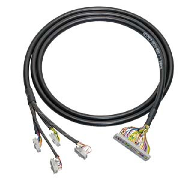 Round cable 50-pin, 4 x 16 pole and 1 x 50 pole with IDC connector, L= 0.5m image 1
