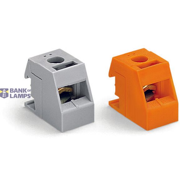 Transformer terminal block 1-pole with self-rising clamping plates gre image 1
