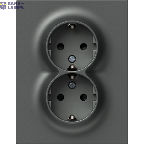SOCKET SCHUKO DOUBLE 2P+E 16A 250V~ AT F 4417109 image 1