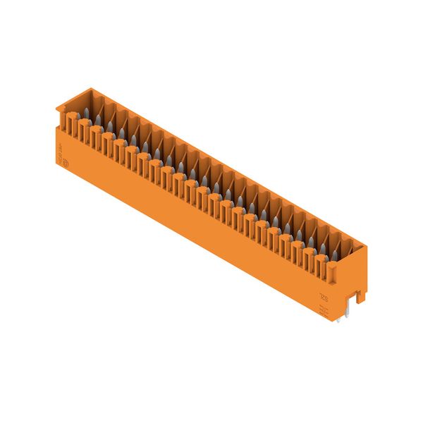 PCB plug-in connector, male header, closed side, THT solder connection, 3.50 mm, Number of poles: 46, 180°, Solder pin length (l): 3.5 mm, tinned, orange, Box image 3