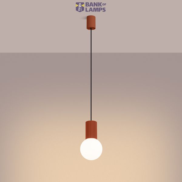 Pendant lamp HALO 1 red ochra image 2