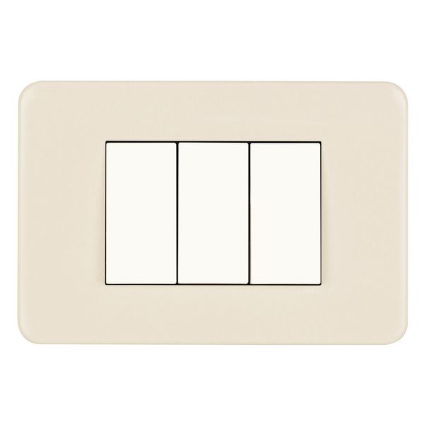 FRAME 3 MOD F/ ADAPTER 3 MOD BEIJE image 1