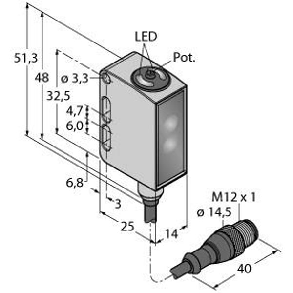 Photoelectric Sensor Opposed Mode Sensor (Emitter)   QM26EQ5 image 1