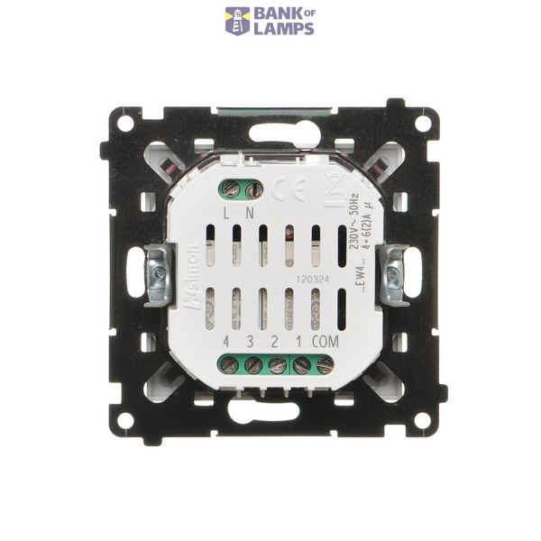 Single socket outlet without earthing, with shutters, (module), Simon 24, IP20, 16A, black matt image 1