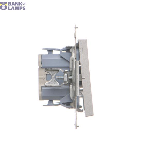 Double pushbutton without pictogram, (module), Simon 24, IP20/IP44, 10AX, 10A, champagne matt image 1