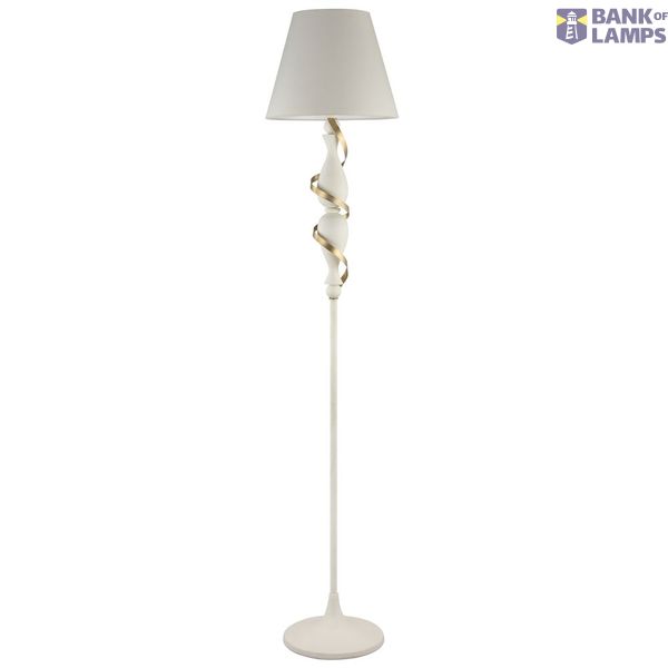 Elegant Intreccio Floor lamp White with Gold image 1