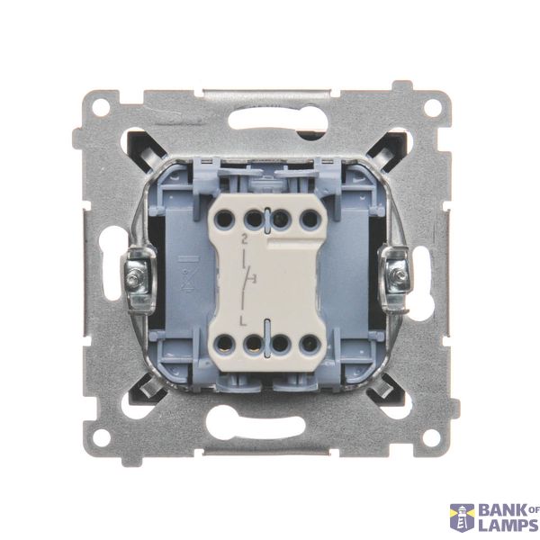 Key with the "cross" pictogram for switches and electronic controllers, Silver matt, metalic image 1
