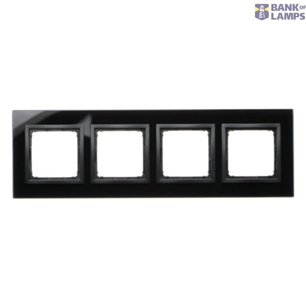 Quadruple frame, glass, volcanic lava image 1