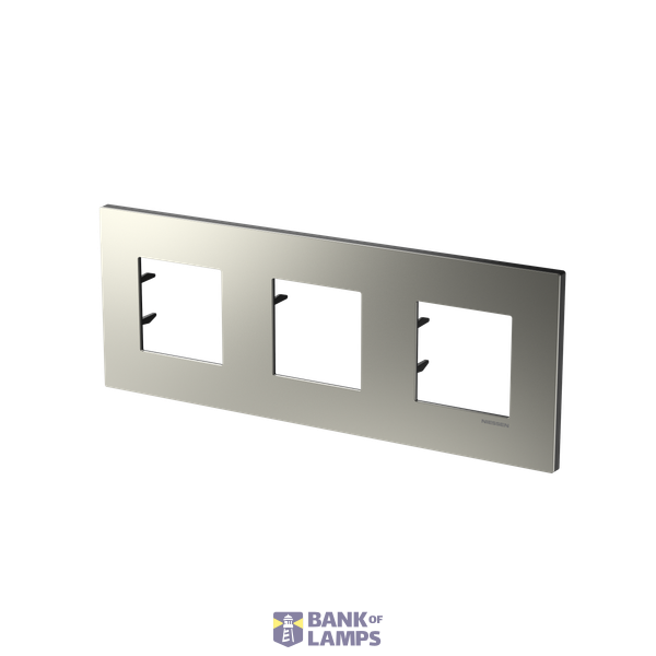 Frame 3-gang / 2+2+2-modules - Niessen logo - S - Nickel image 2