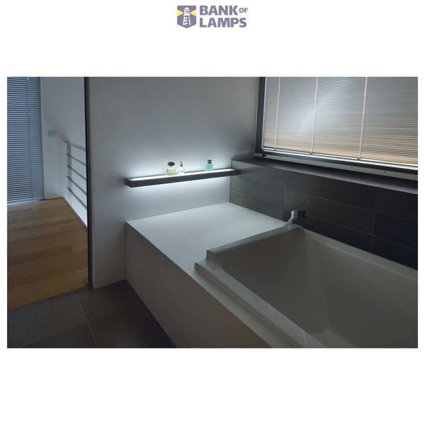 FLAT 121 wall light, square, alu, frosted glass, T5, 21W, up/down image 3