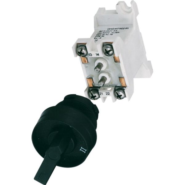 T0-1-8214/I1 Changeoverswitches, T0, 20 A, surface mounting, 1 contact unit(s), Contacts: 2, 45 °, momentary, With 0 (Off) position, with spring-return from both d image 346