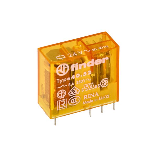 PCB/Plug-in Rel. 5mm.pinning 2CO 8A/24VAC/AgSnO2 (40.52.8.024.4000) image 3