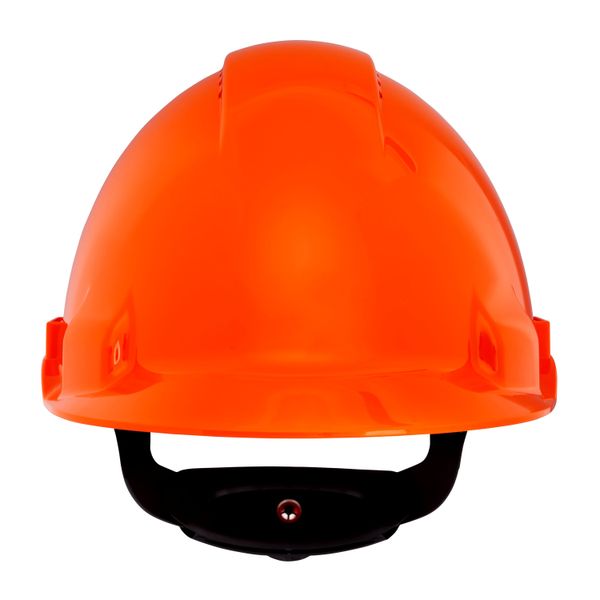 3M™ Hard Hat, Uvicator, Ratchet, Ventilated, Plastic Sweatband, Orange image 2