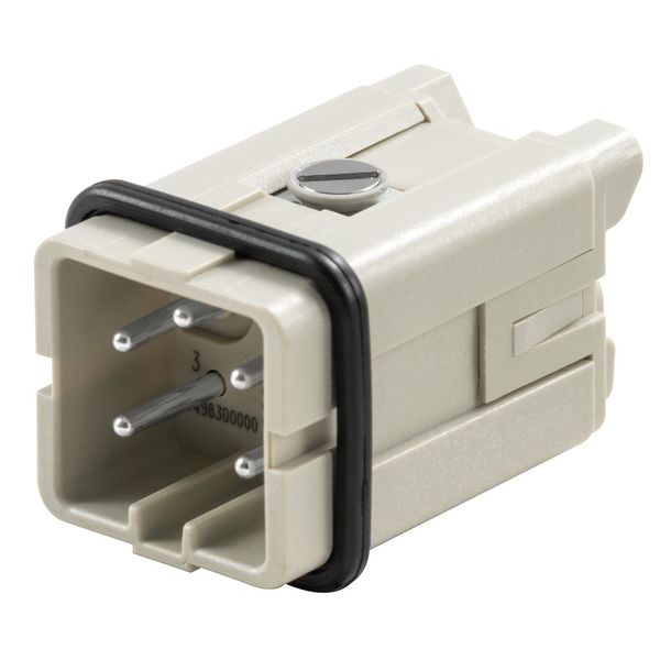 HDC insert, Male, 400 V, 16 A, Number of poles: 4, Screw connection, Size: 1 image 1