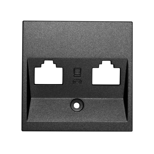 Cover for Double Data Sockets, anthracite image 1