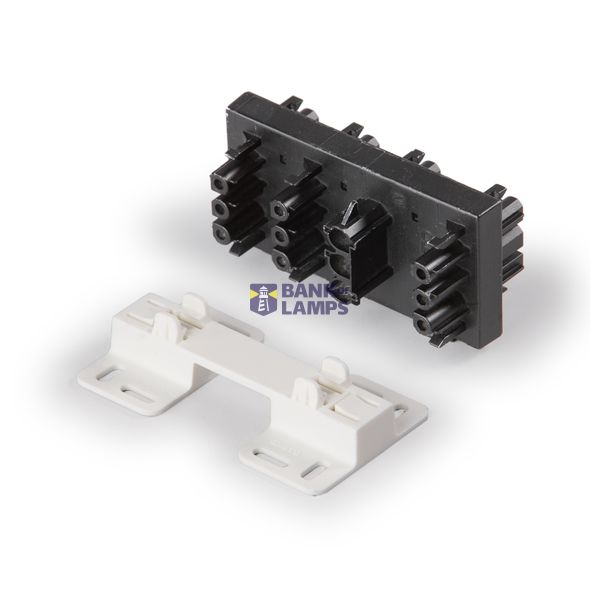 Distribution block 1 phase, 7 OUTPUTS, BLACK image 2