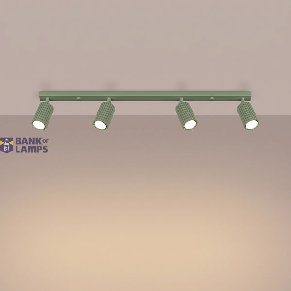 Ceiling lamp KARBON 4L sage image 2