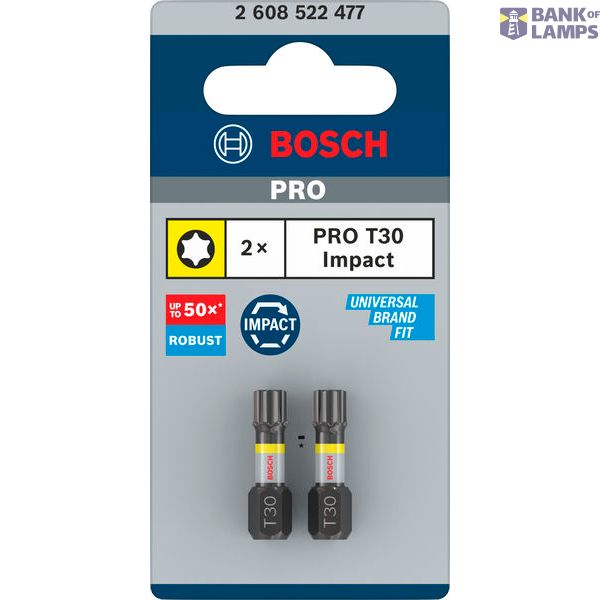 Impact Control T30 Insert Bits, 2pc image 2