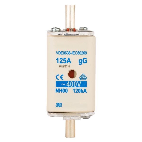 HRC fuse element, size 00, 125A, 400VAC image 1