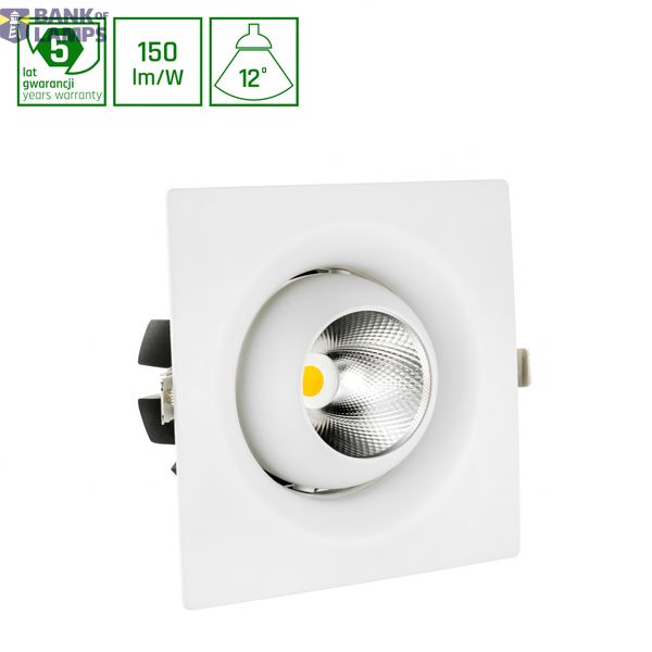 CEL MIRYDA SQUARE 840 19W 230V 12DEG WHITE image 1