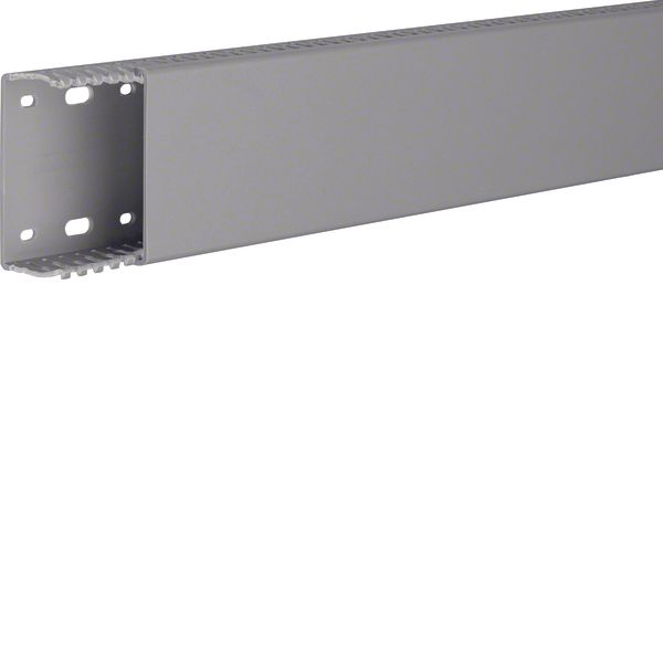 Slotted panel trunking made of PVC LKG 37x75mm stone grey image 1